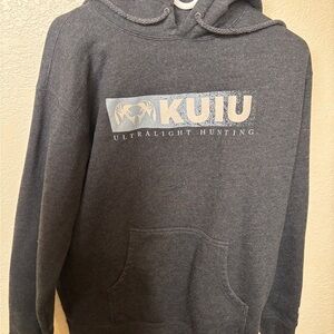 KUIU Charcoal Hooded Sweatshirt with Logo